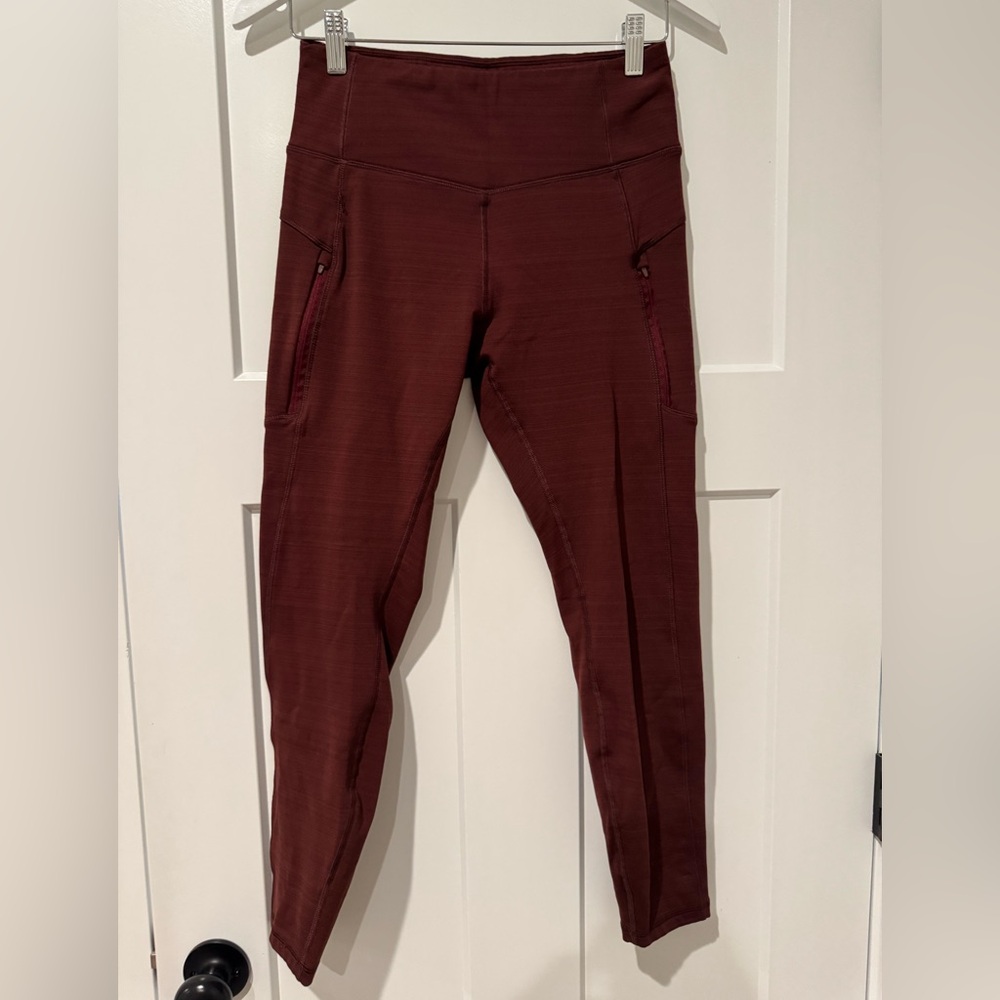 Avia Burgundy Fleeced lined Leggings